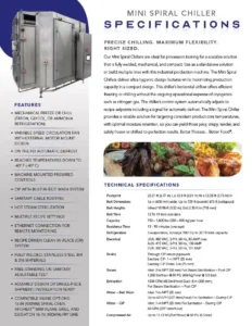Thumbnail: Mini Spiral Chiller Spec Sheet