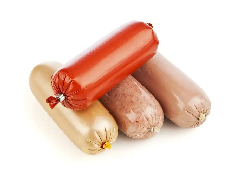 Chubs of pumped and portioned meat