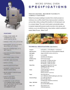 Thumbnail: Micro Spiral Oven Spec Sheet