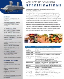 Thumbnail: Afoheat 60-inch Flame Grill Spec Sheet