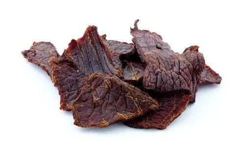 Pile of beef jerky