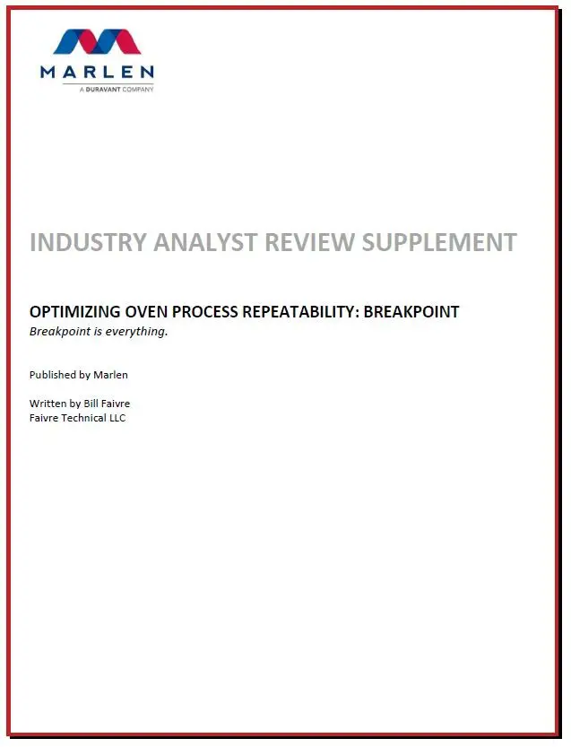 Thumbnail: Industry Analyst Review Supplement - Optimizing Oven Process Repeatability - Breakpoint