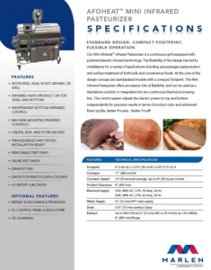 Thumbnail: Afoheat Mini Infrared Pasteurizer Spec Sheet