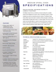 Thumbnail: Medium Spiral Oven Spec Sheet
