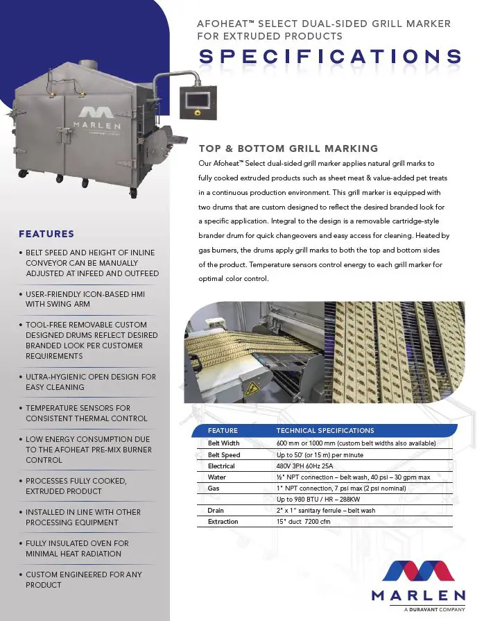 Thumbnail: Afoheat Dual-Sided Grill Marker Spec Sheet