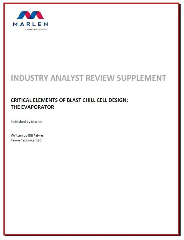 Thumbnail: Industry Analyst Review Supplement - Critical Elements of Blast Chill Cell Design - Evaporator