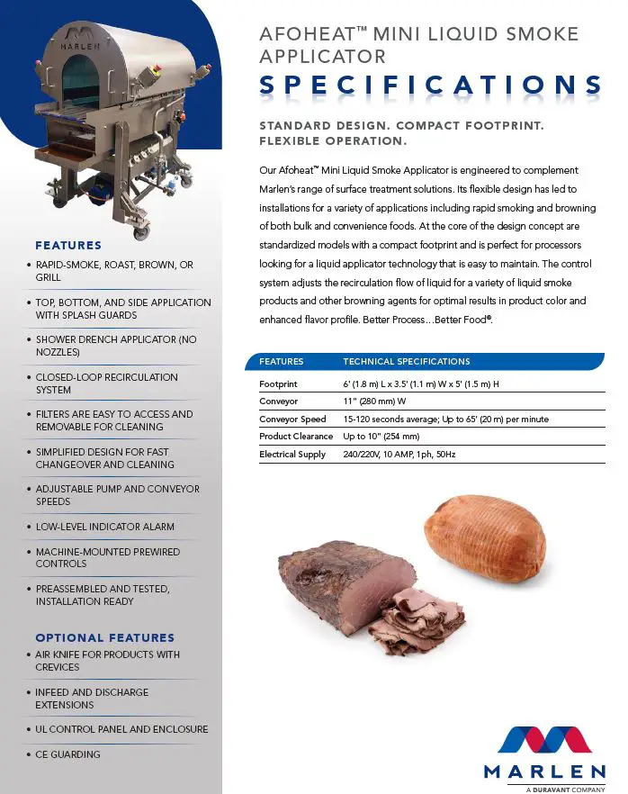 Thumbnail: Afoheat Mini Liquid Smoke Applicator Spec Sheet