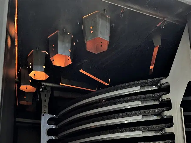 Impingement nozzles in a CircFood Spiral Oven