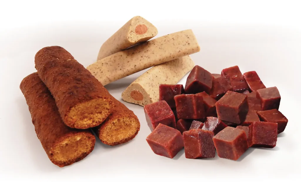 Image of different types of soft dog treats.