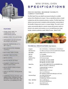 Thumbnail: Mini Spiral Oven Spec Sheet