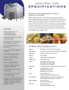 Thumbnail: Large Spiral Oven Spec Sheet